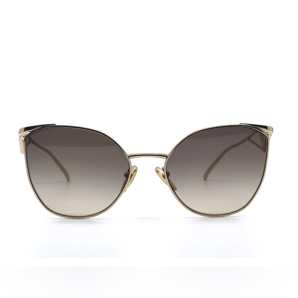 NEW PRADA PR 50ZS PALE GOLD BROWN GRADIENT AUTHENTIC SUNGLASSES